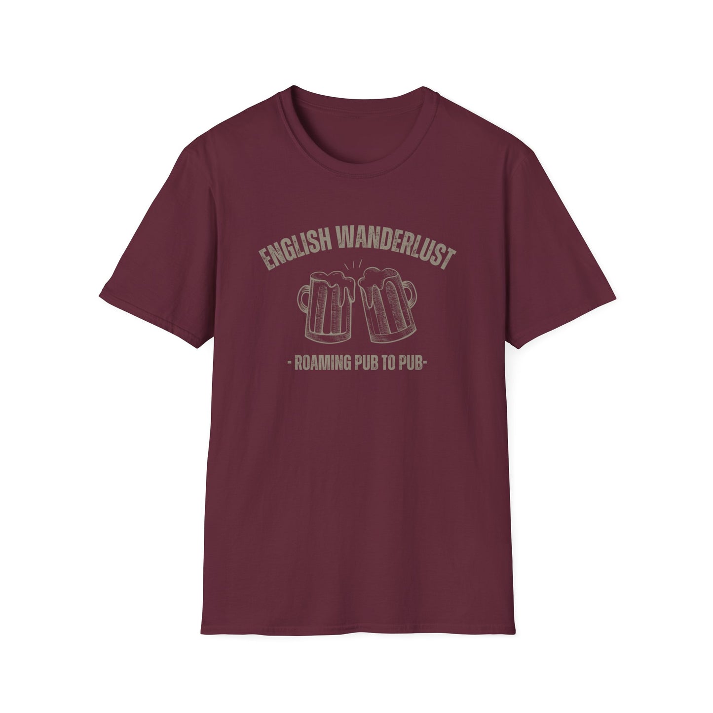 English Wanderlust Roaming Pub to Pub T-Shirt