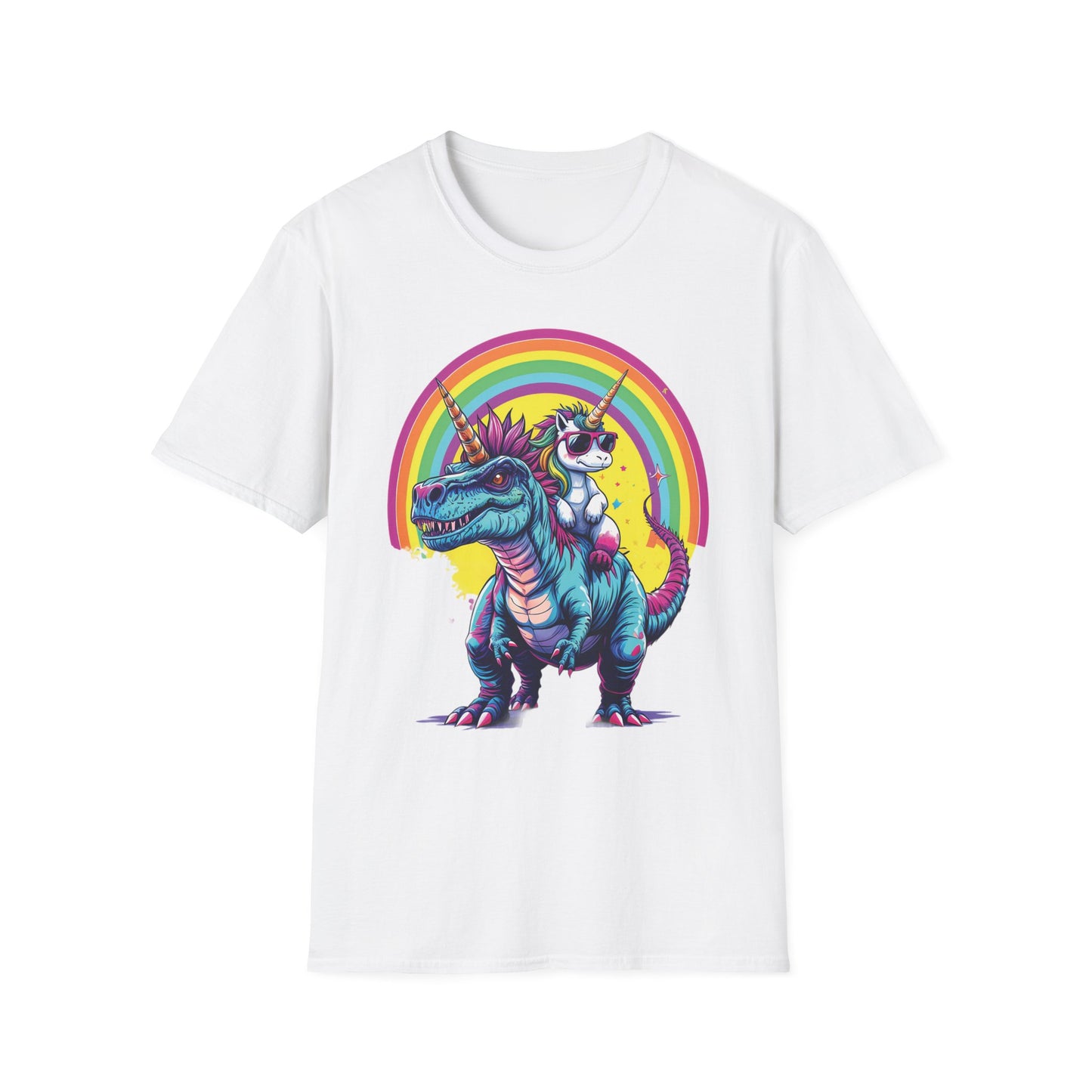 Unicorn Riding a Dinosaur Graphic Tee