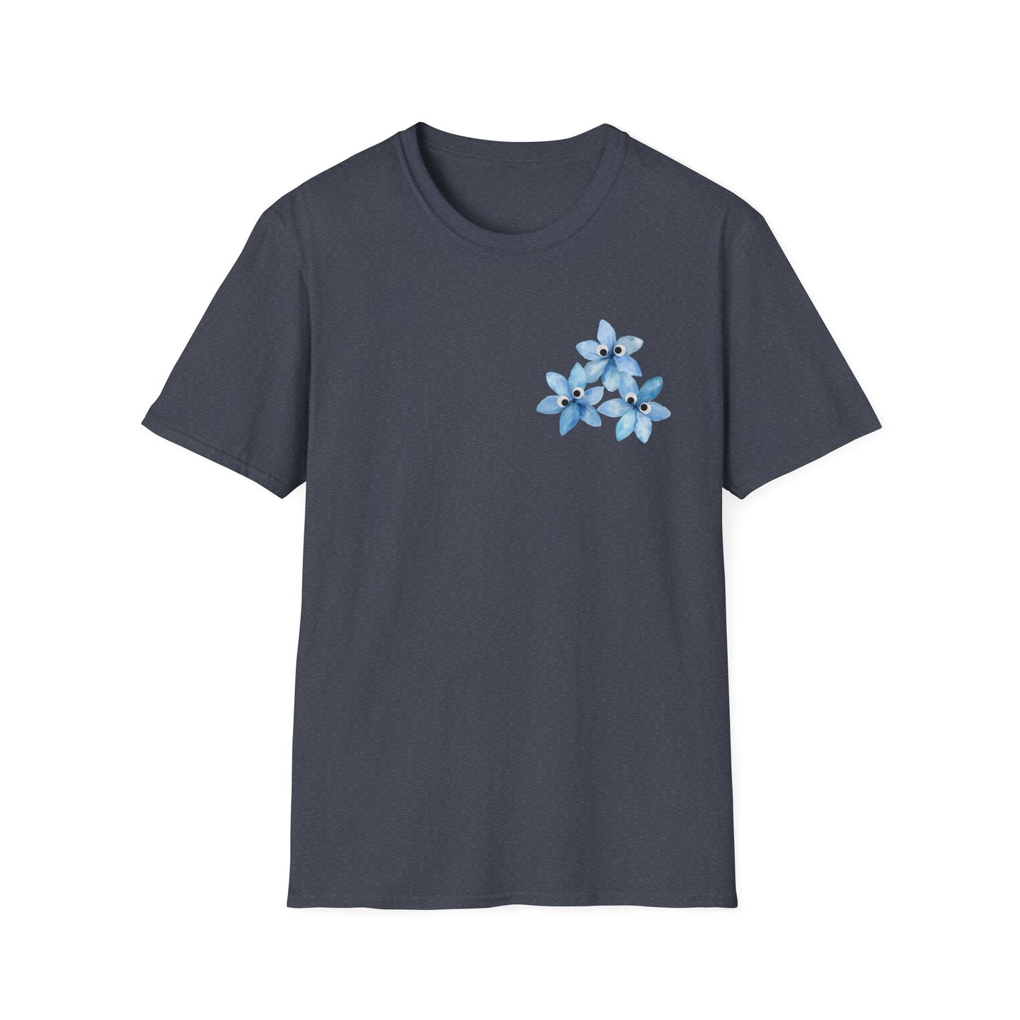 Cute Googly Eyed Watercolor Flowers T-Shirt