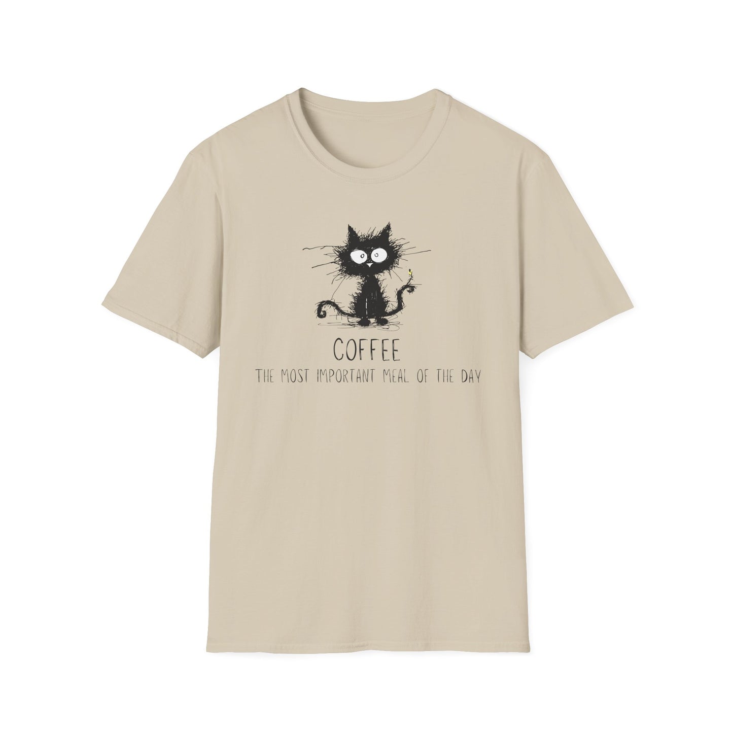 Coffee- The Most Important Meal of the Day Cat T-shirt