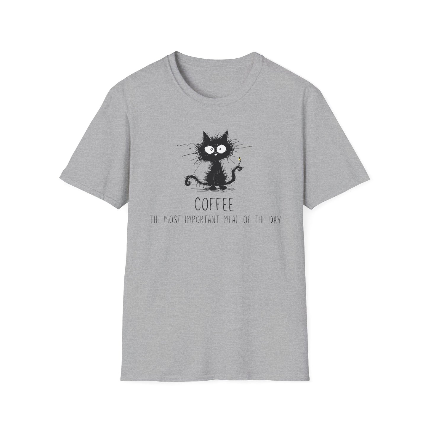 Coffee- The Most Important Meal of the Day Cat T-shirt