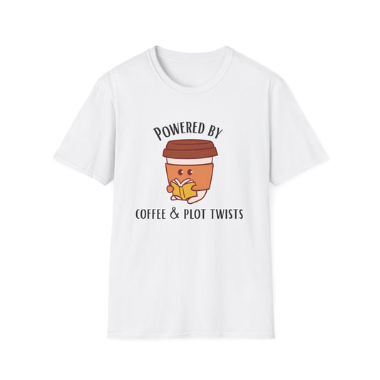 Powered by Coffee & Plot Twists T-Shirt