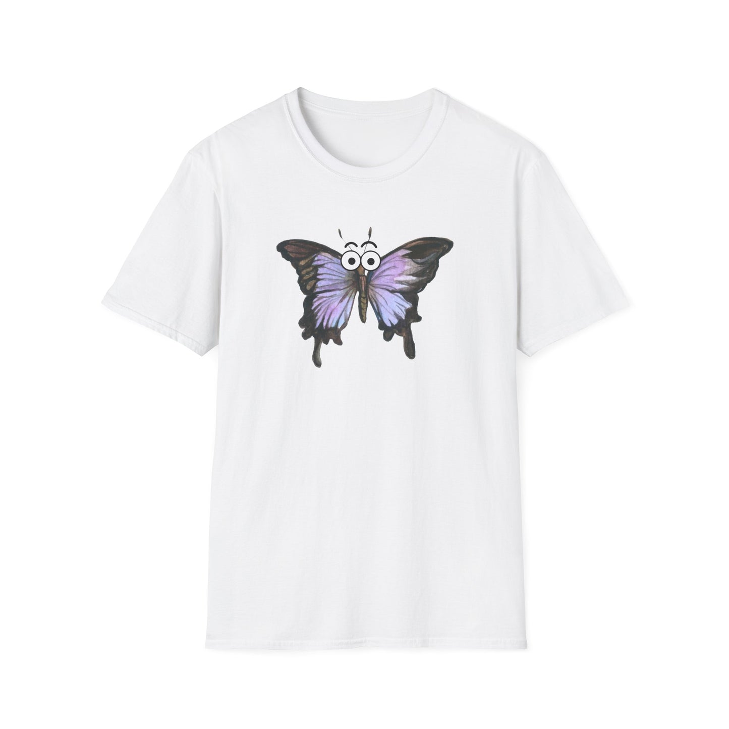 Googly Eye Watercolor Butterfly T-Shirt