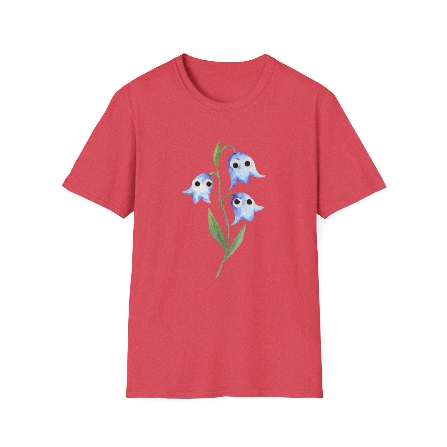 Googly Eye Bluebell Watercolor Flowers T-Shirt