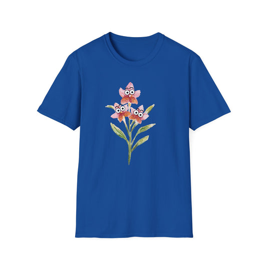 Googly Eye Watercolor Flowers T-Shirt