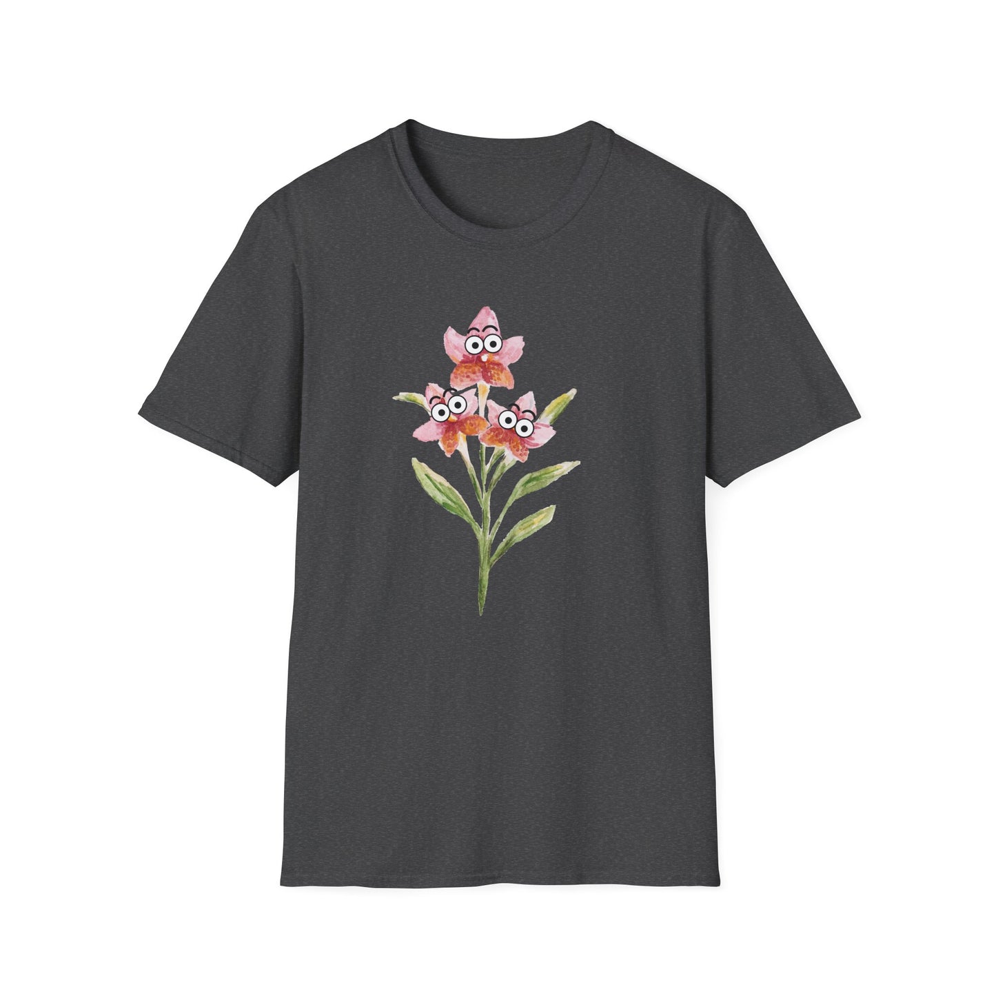 Googly Eye Watercolor Flowers T-Shirt