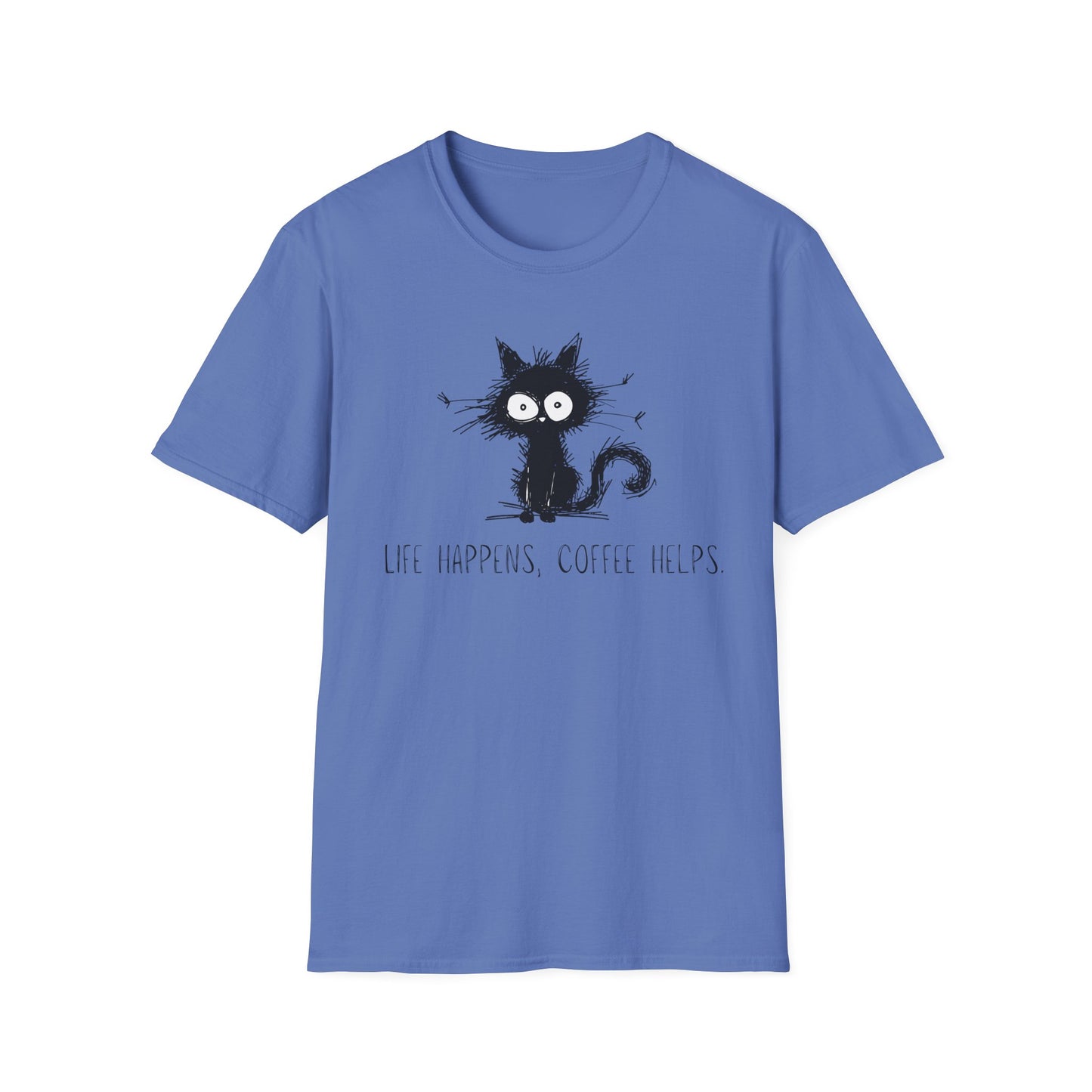 Life Happens, Coffee Helps Cat T-shirt
