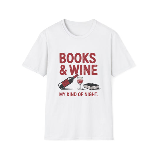 Books & Wine - My Kind of Night T-shirt