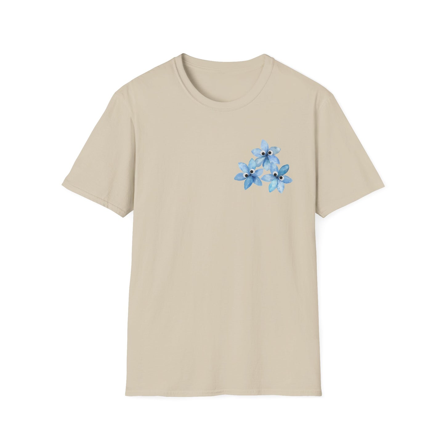 Cute Googly Eyed Watercolor Flowers T-Shirt