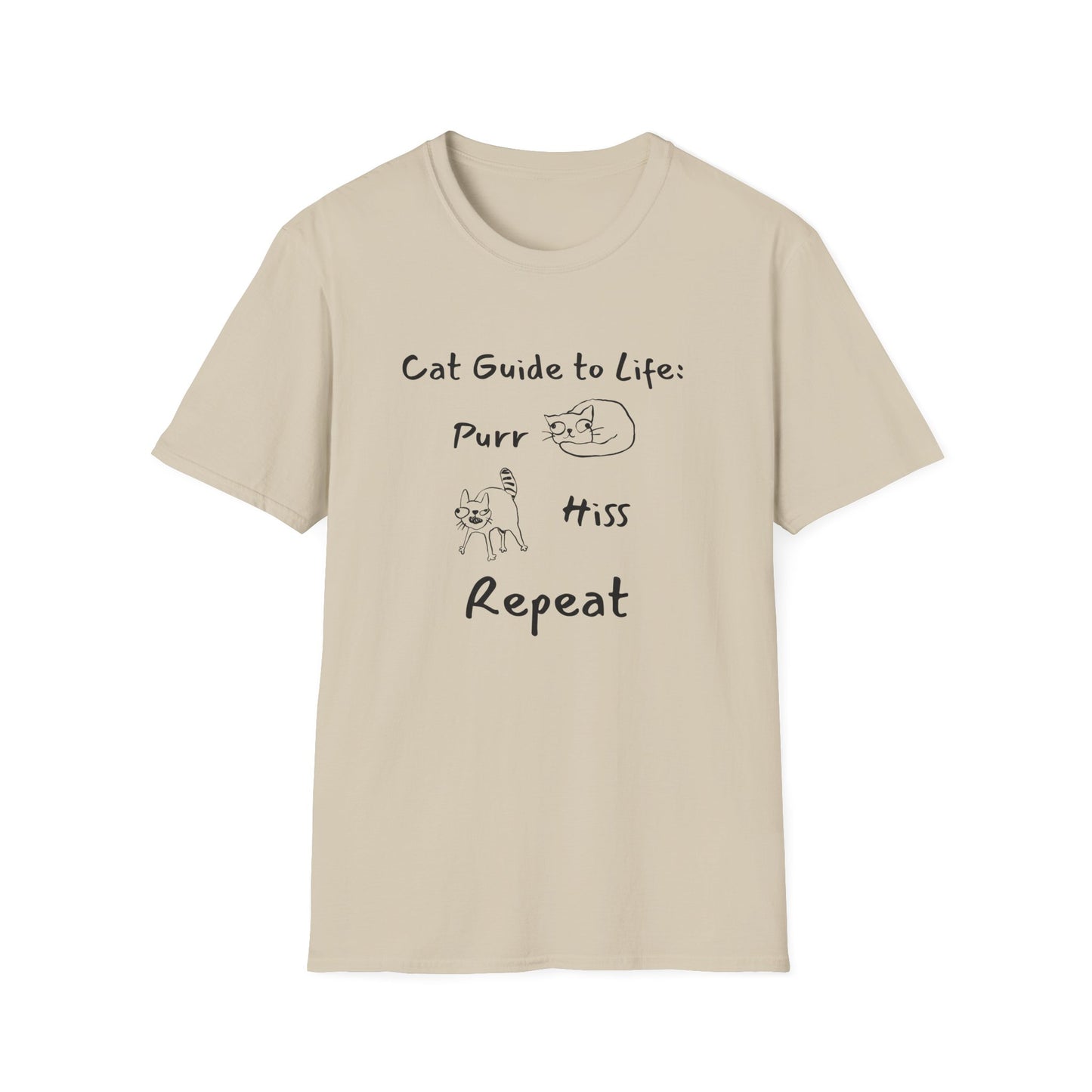Cat Guide to Life: Purr, Hiss, Repeat T-Shirt