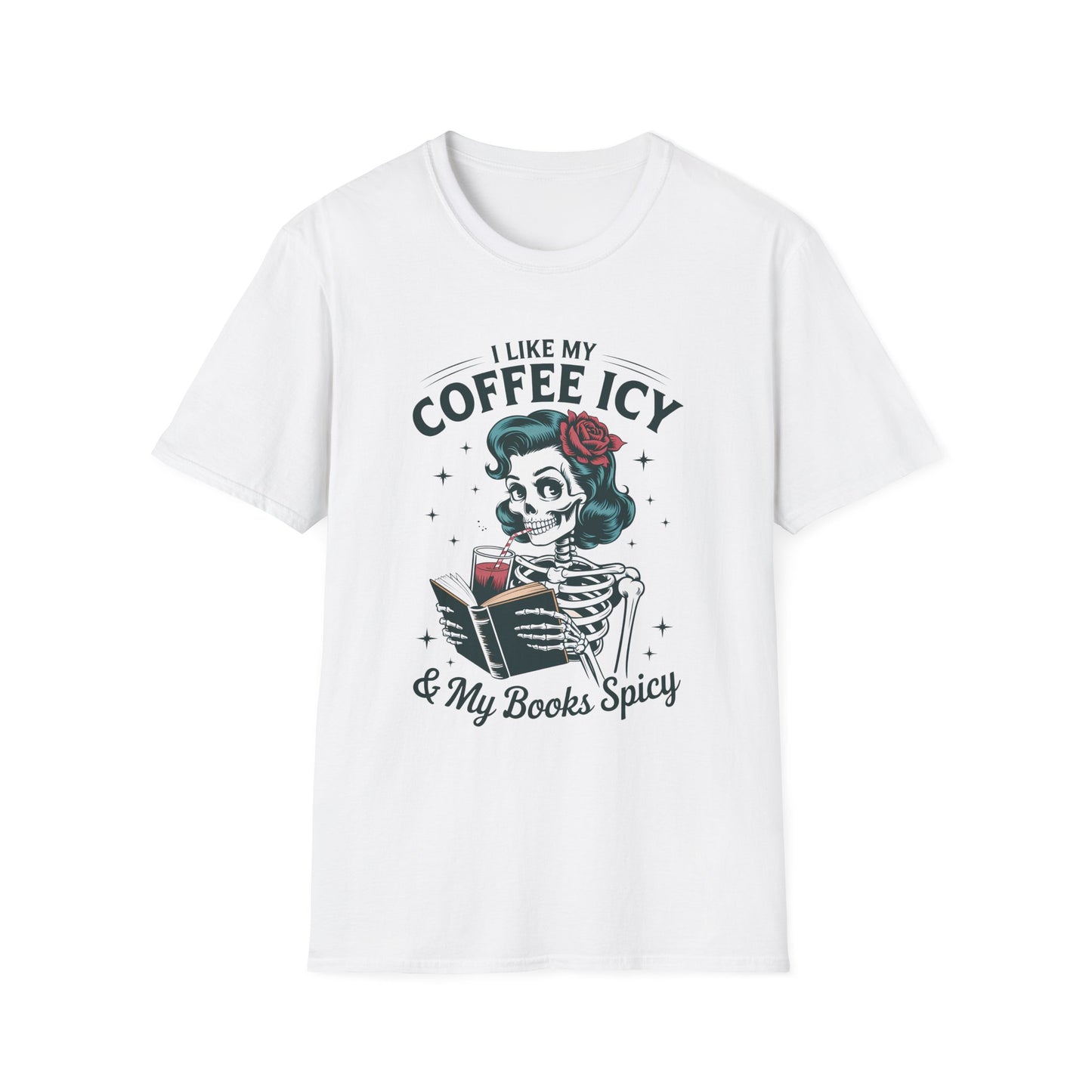 I Like my Coffee Icey and my Books Spicy T-Shirt
