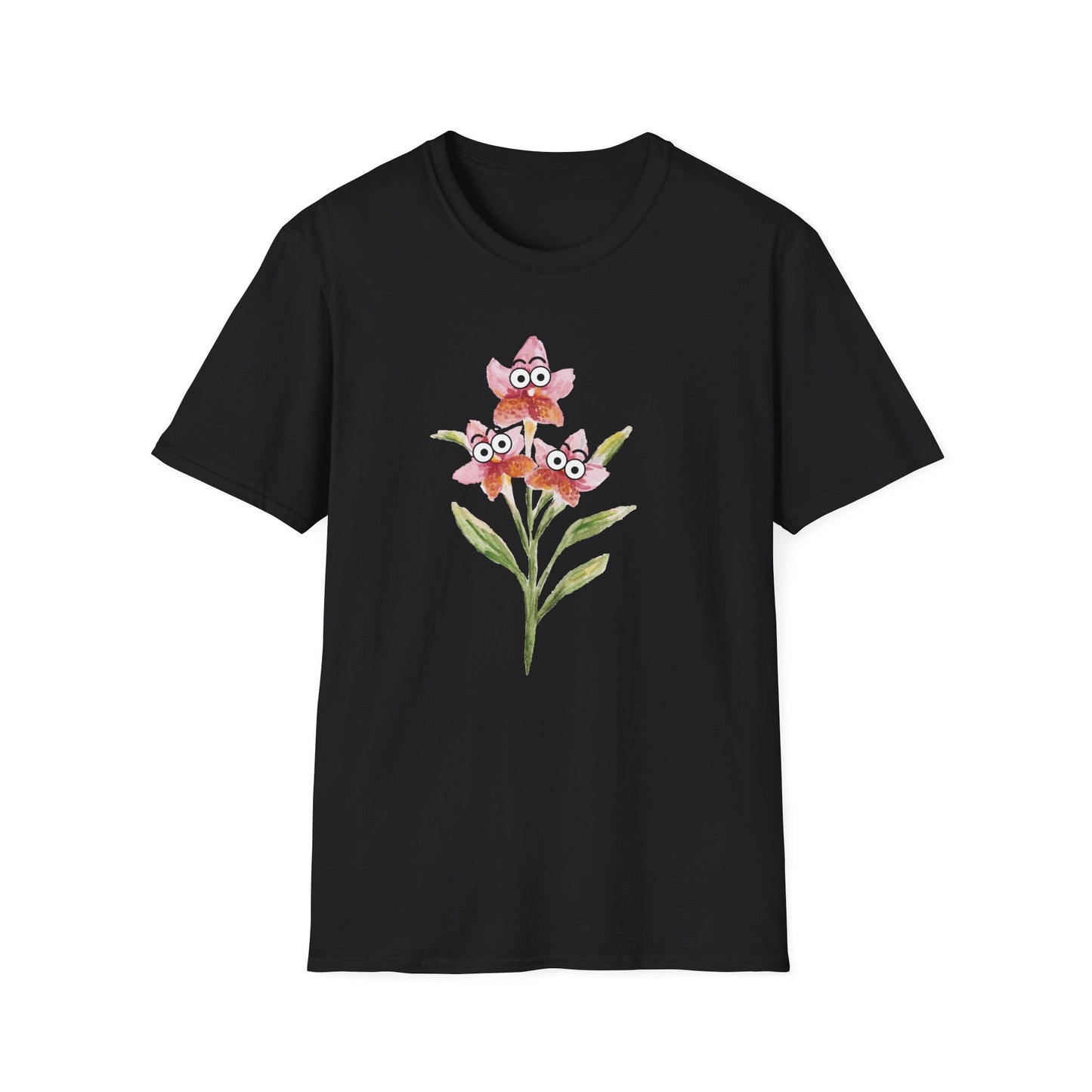 Googly Eye Watercolor Flowers T-Shirt