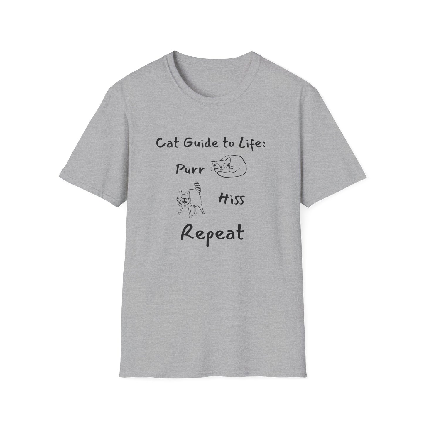 Cat Guide to Life: Purr, Hiss, Repeat T-Shirt