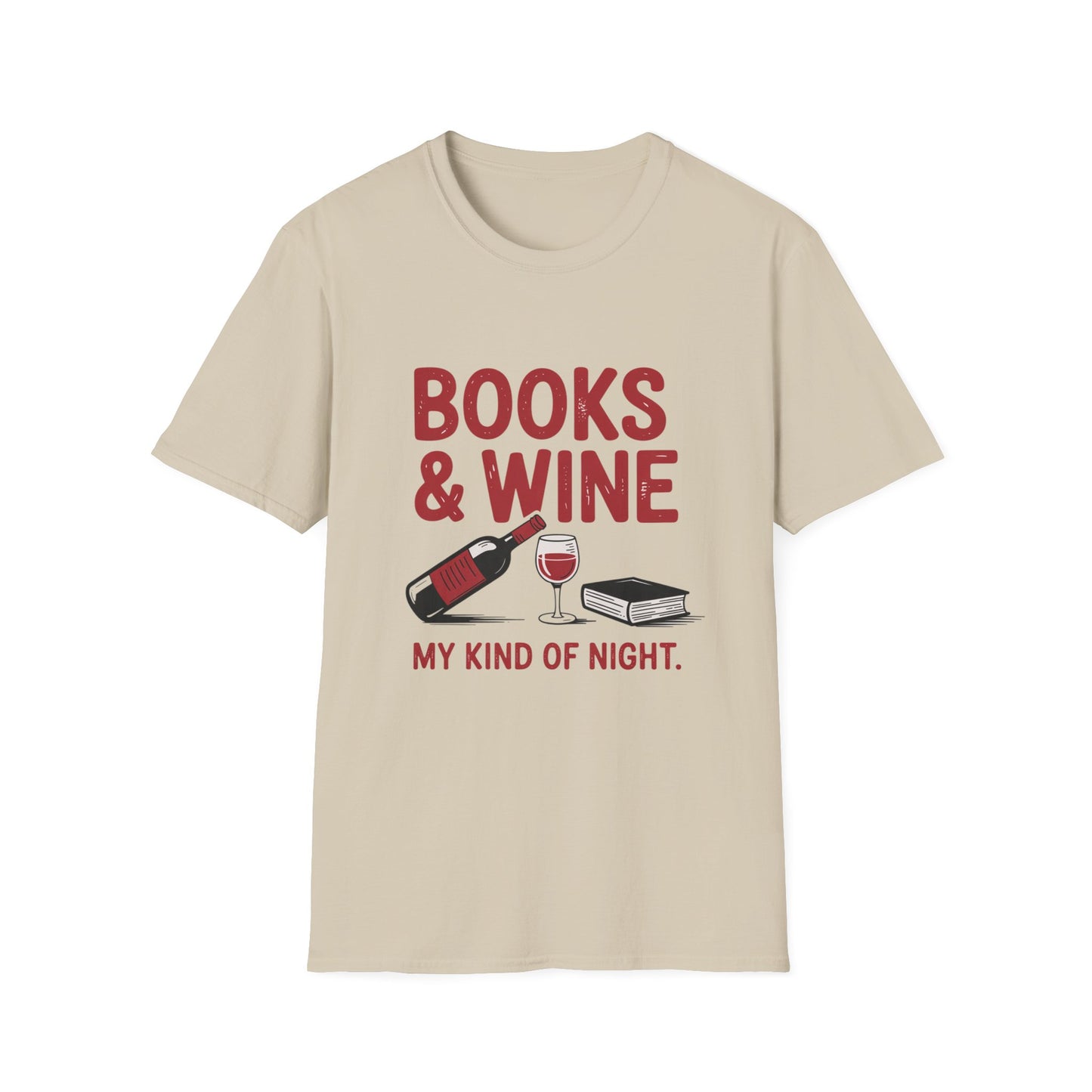 Books & Wine - My Kind of Night T-shirt