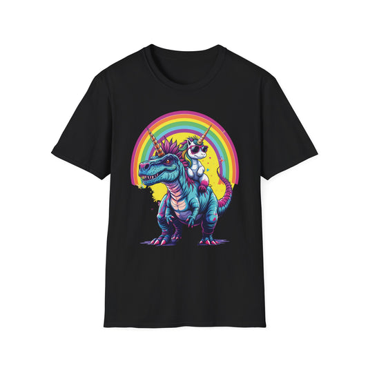 Unicorn Riding a Dinosaur Graphic Tee
