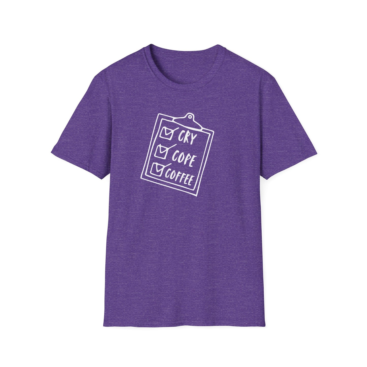Cry-Cope-Coffee Checklist T-Shirt