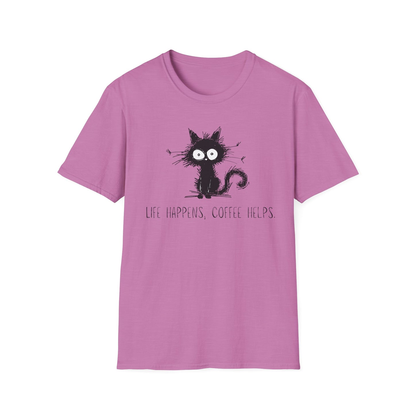 Life Happens, Coffee Helps Cat T-shirt