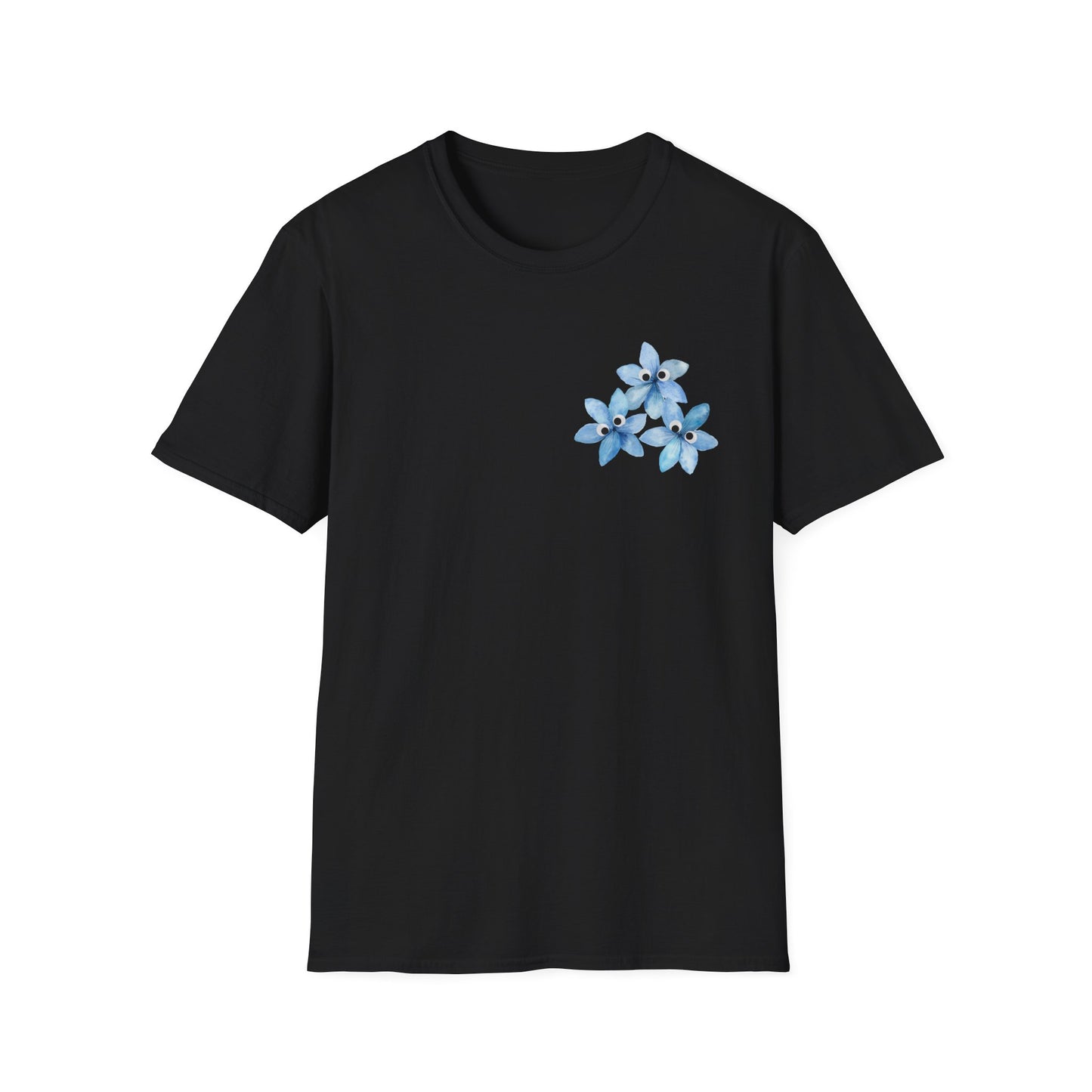 Cute Googly Eyed Watercolor Flowers T-Shirt