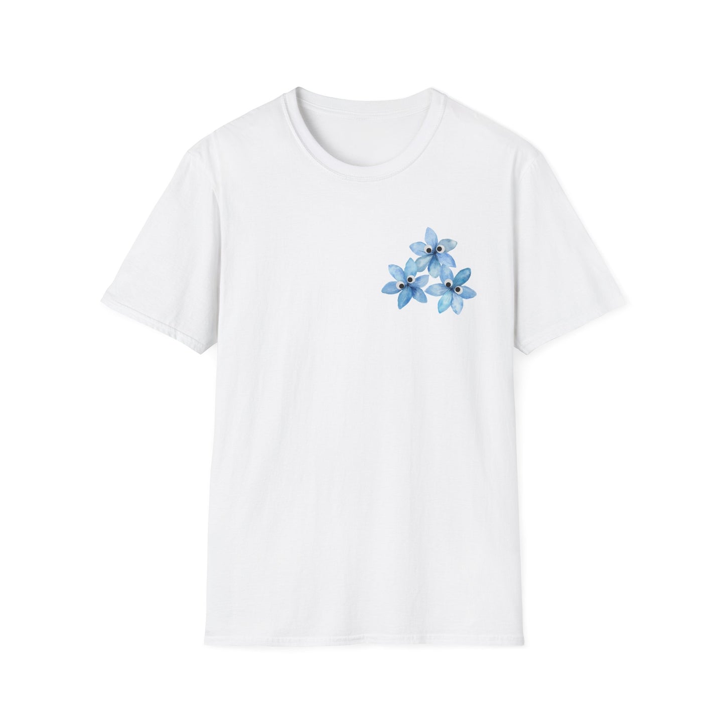 Cute Googly Eyed Watercolor Flowers T-Shirt
